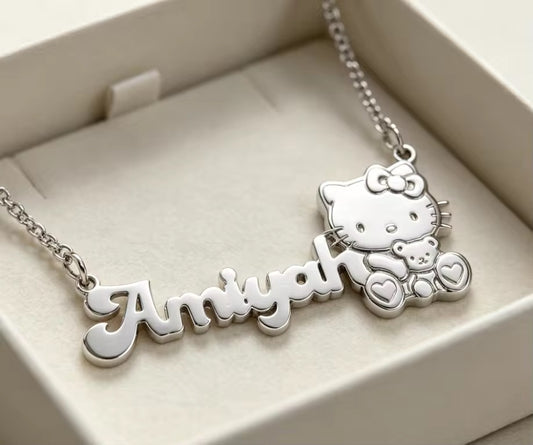 Custom Name Necklace with Hello Kitty